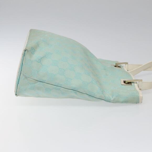 GUCCI GG Canvas Tote Bag Light Blue Gold 002 002 - Picture 4 of 16